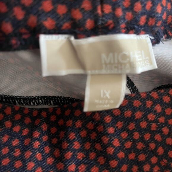 Michael Michael Kors Printed Pull-On Pants Blue / Red Plus‎ Size 1X - Picture 5 of 5